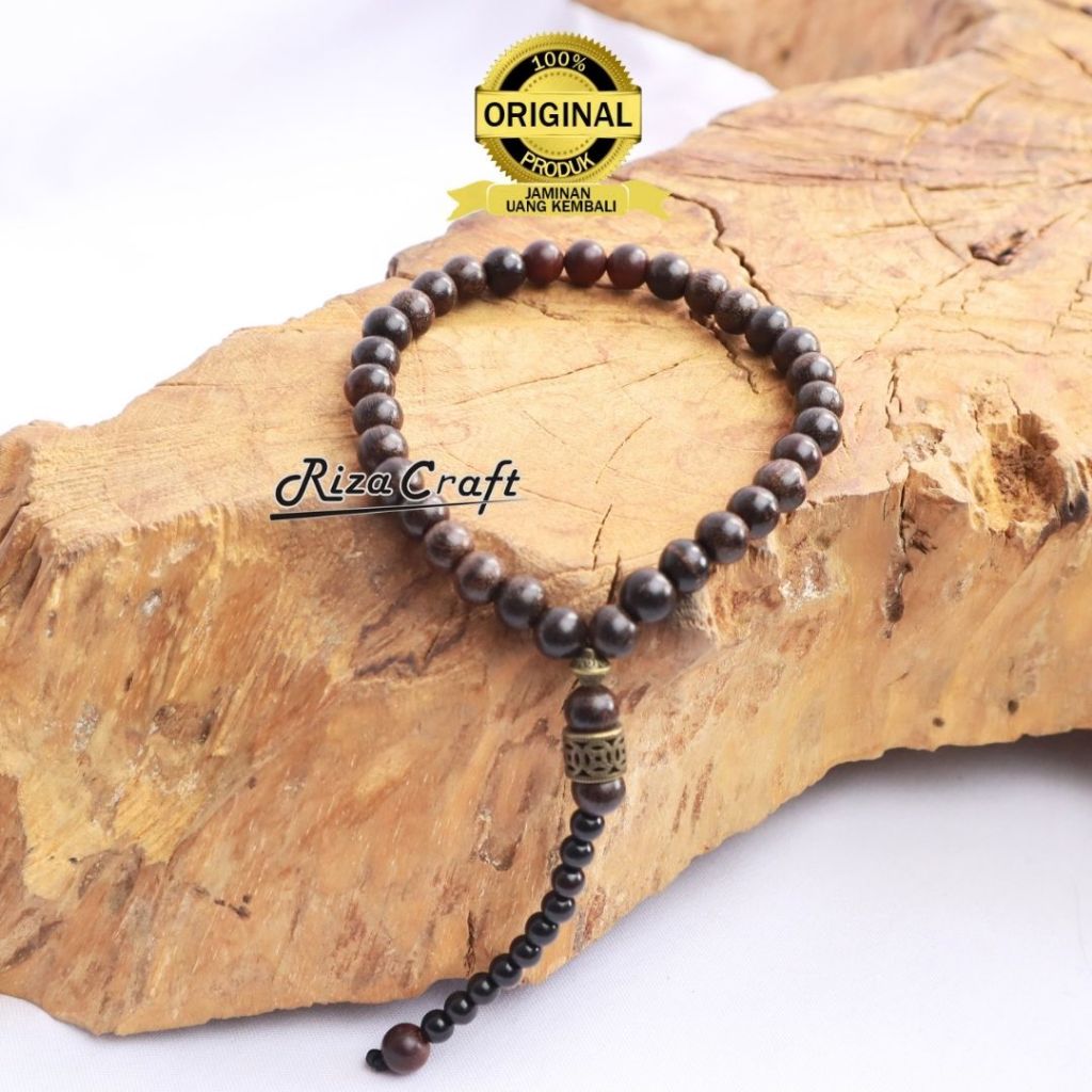 Tasbih 33 Butir Kayu Galih Asem Mix Nagasari Merah Kokka Turki 8 mm Asli Original 100%