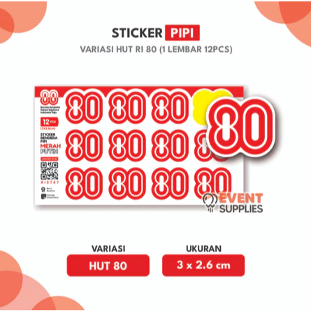 

[Isi 16Pcs] Stiker Pipi Mini Kecil HUT RI 79 Sticker Pipi Bendera Merah Putih Kemerdekaan Indonesia Pancasila