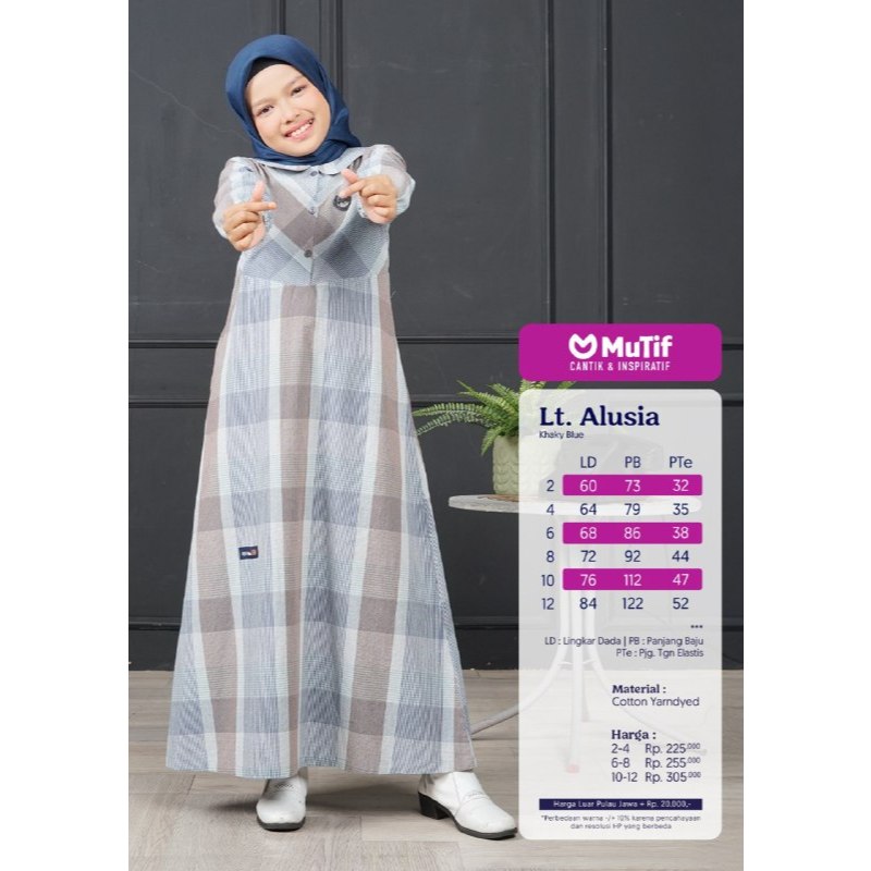 LT ALUSIA MUTIF - GAMIS ANAK MUTIF - GAMIS TERBARU