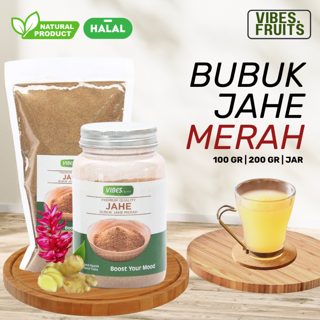 

Bubuk jahe Merah Premium Murni 100gr 200gr / Serbuk Jahe Merah Instan Red Ginger Powder