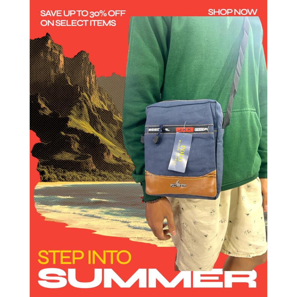 POLO STAR / Polo STAR Tas Selempang Pria / Sling bag Trendy Impor / Slempang Fashion Polo Star