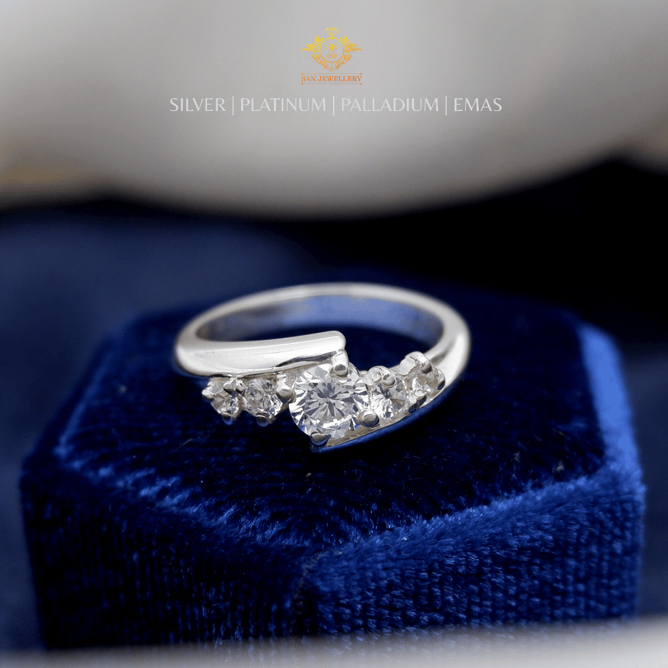 Cincin cewek emas asli wanita nikah kawin tunangan perak palladium platinum W25
