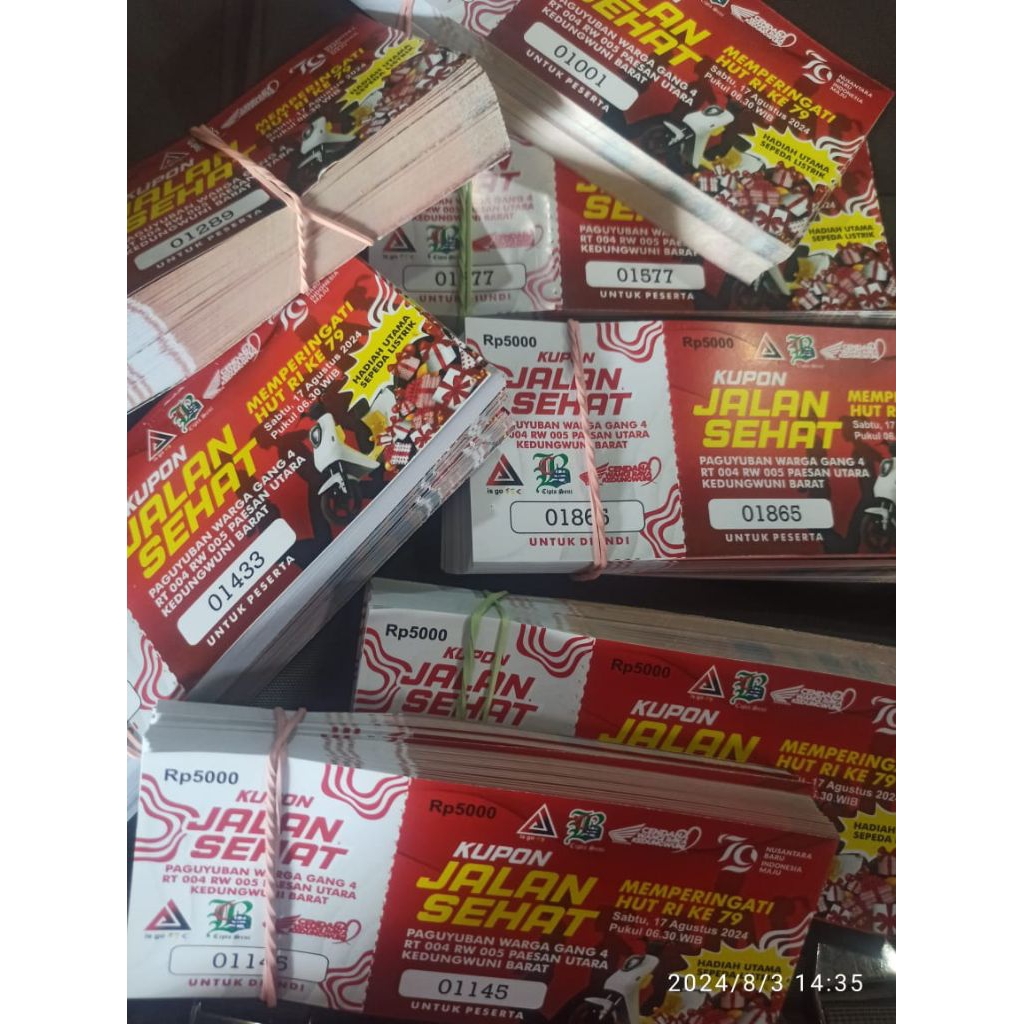 Cetak Kupon Voucher Agustusan