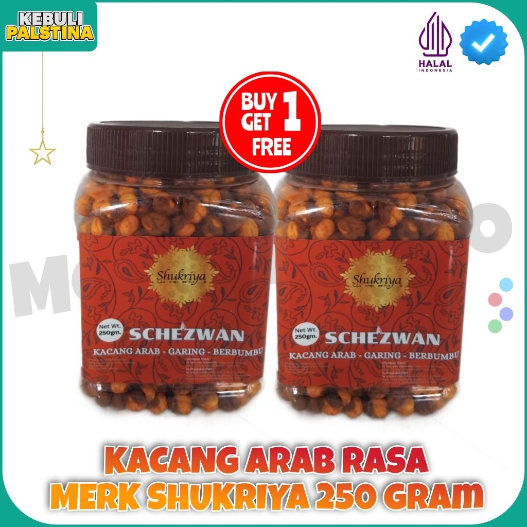 

PROMO BELI 1 GRATIS 1 KACANG ARAB RASA SCHEZWAN SHUKRIYA 250g EXP 9/9/2025