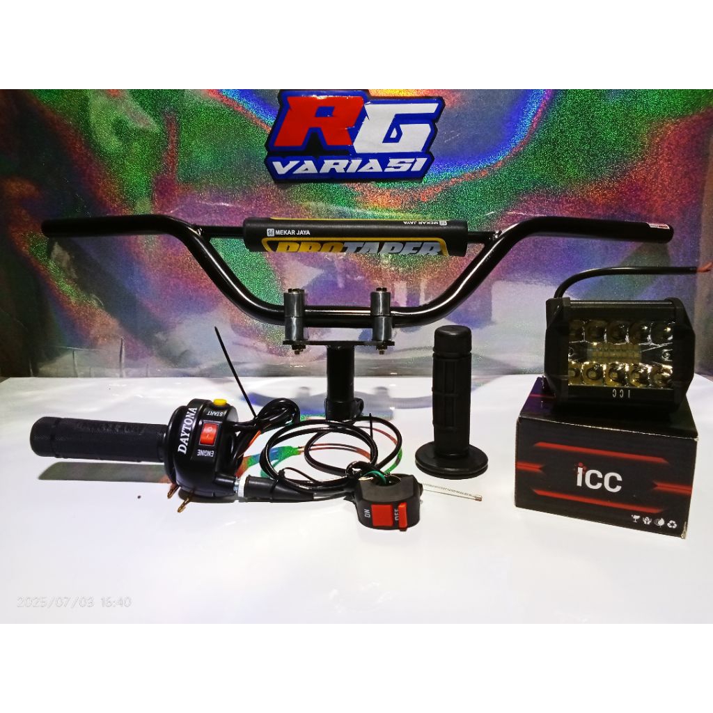 stang trail untuk motor bebek universal gas spontan 2 tombolbonus saklar