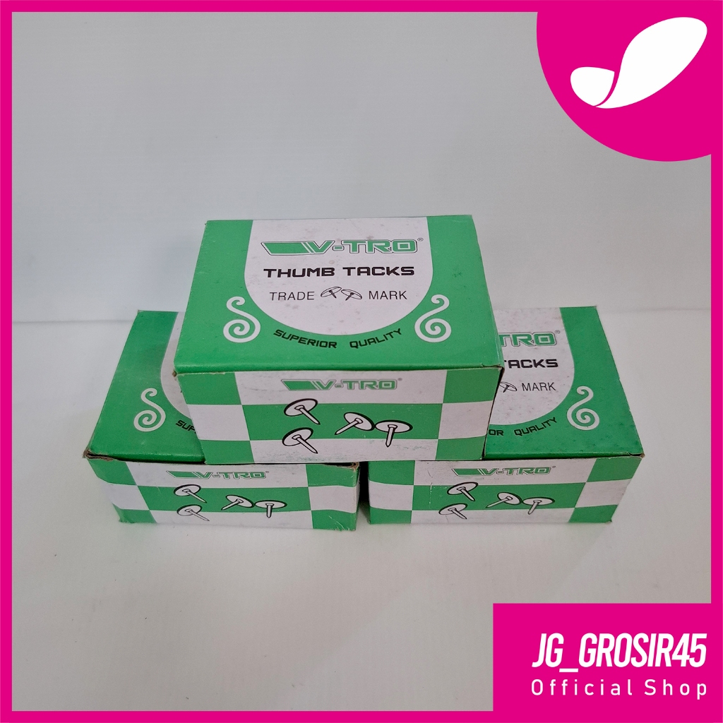 

V TRO - Paku PINES isi 10 Box/Paku Payung/Paku Dekorasi/Pines Klip