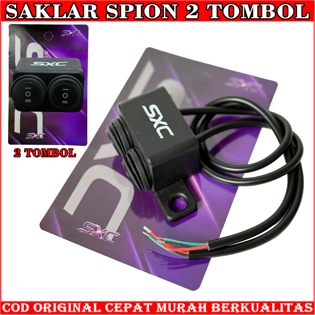 ORIGINAL SAKLAR LAMPU MOTOR SPION ON OFF ON 2 TOMBOL SWITCH ON OFF  SAKLAR LAMPU TEMBAK LASER