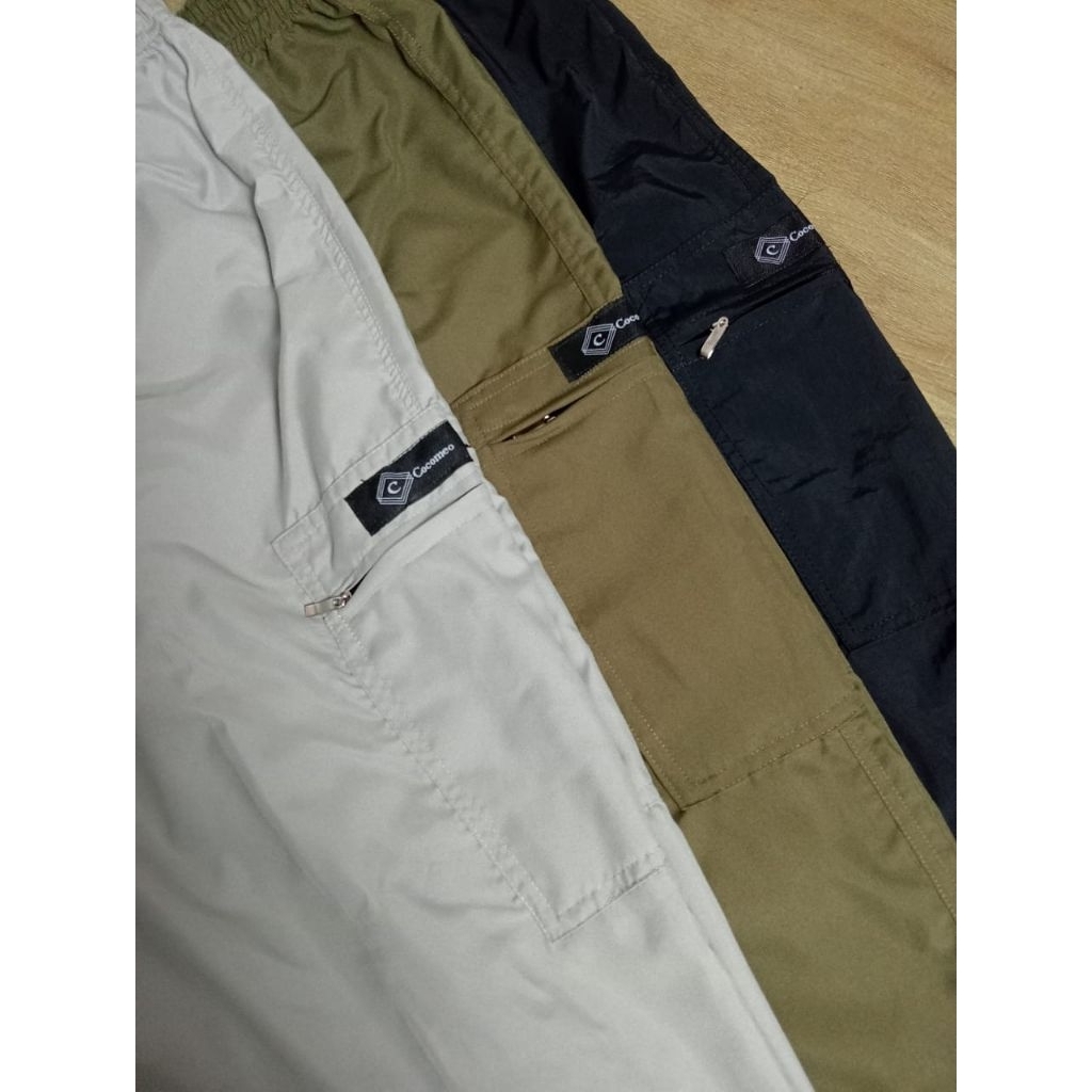 celana sirwal kolor pria dewasa bahan sirwal katun tebal lembut warna hitam putih hijau army