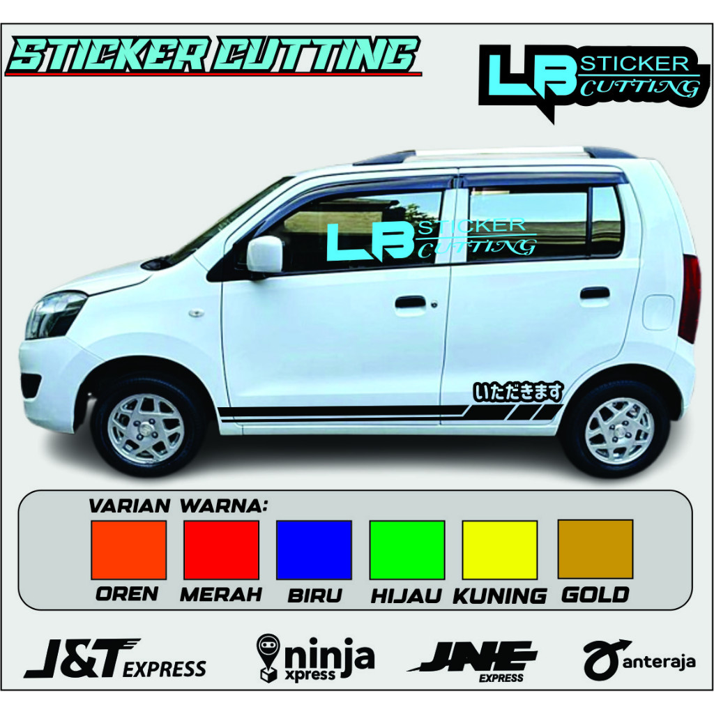 STICKER SUZUKI KARIMUN KOTAK DX GX motif KANJI SLASH [K.1] STIKER MOBIL KARIMUN DX GX