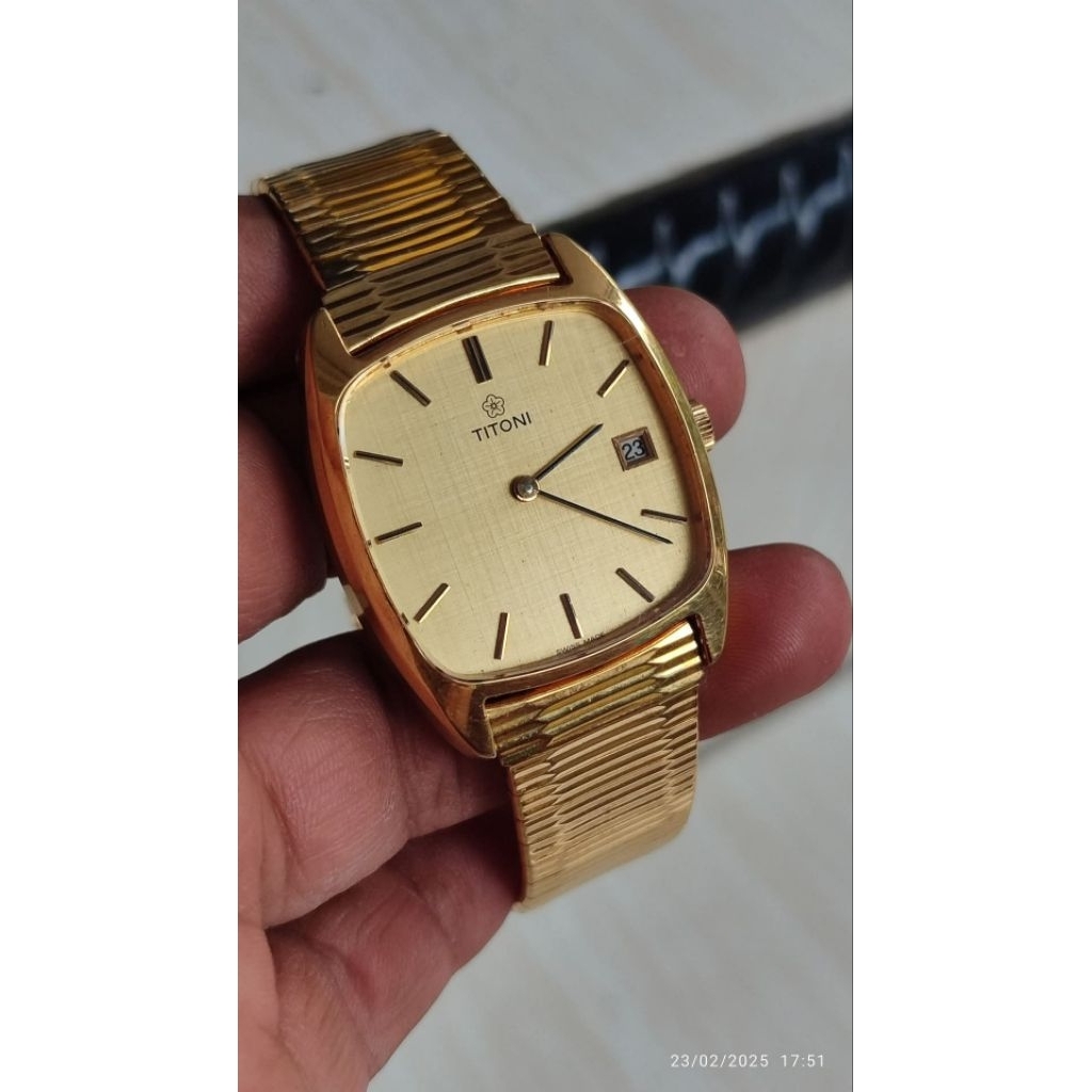 Jam titoni original Manual gold plated vintage Rare