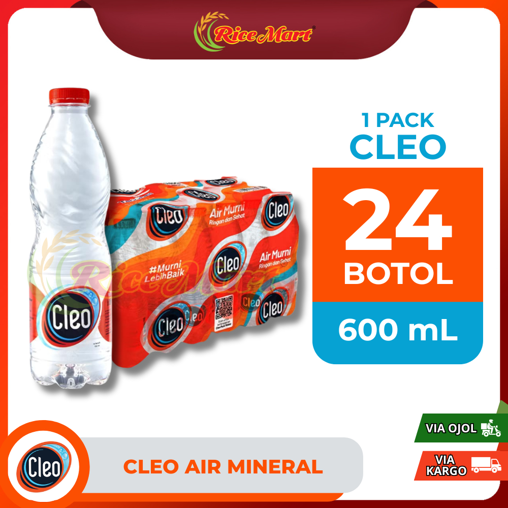 

Cleo Air Mineral 600ml (600ml x 24 botol) / Cleo 600ml isi 24