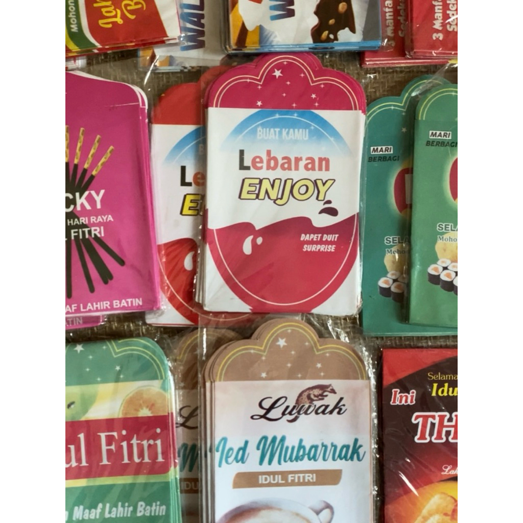 

AMPLOP LEBARAN GAMBAR SNACK ISI 10 | ANGPAU LEBARAN HARI RAYA | AMPLOP THR ANAK ANAK | ANGPAU SNACK | AMPLOP LEBARAN IDUL FITRI