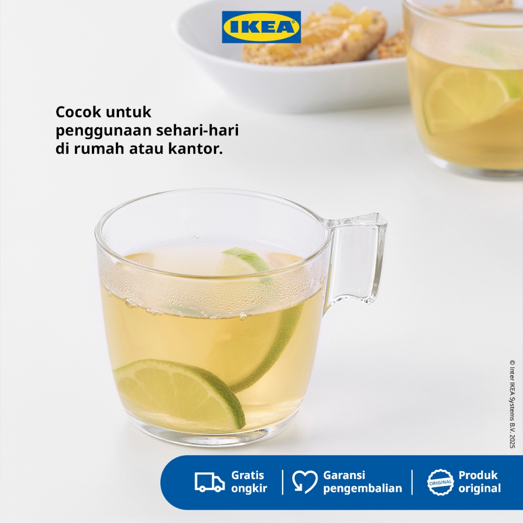 IKEA STELNA Mug Kopi / Gelas Minum Bahan Kaca 23cl