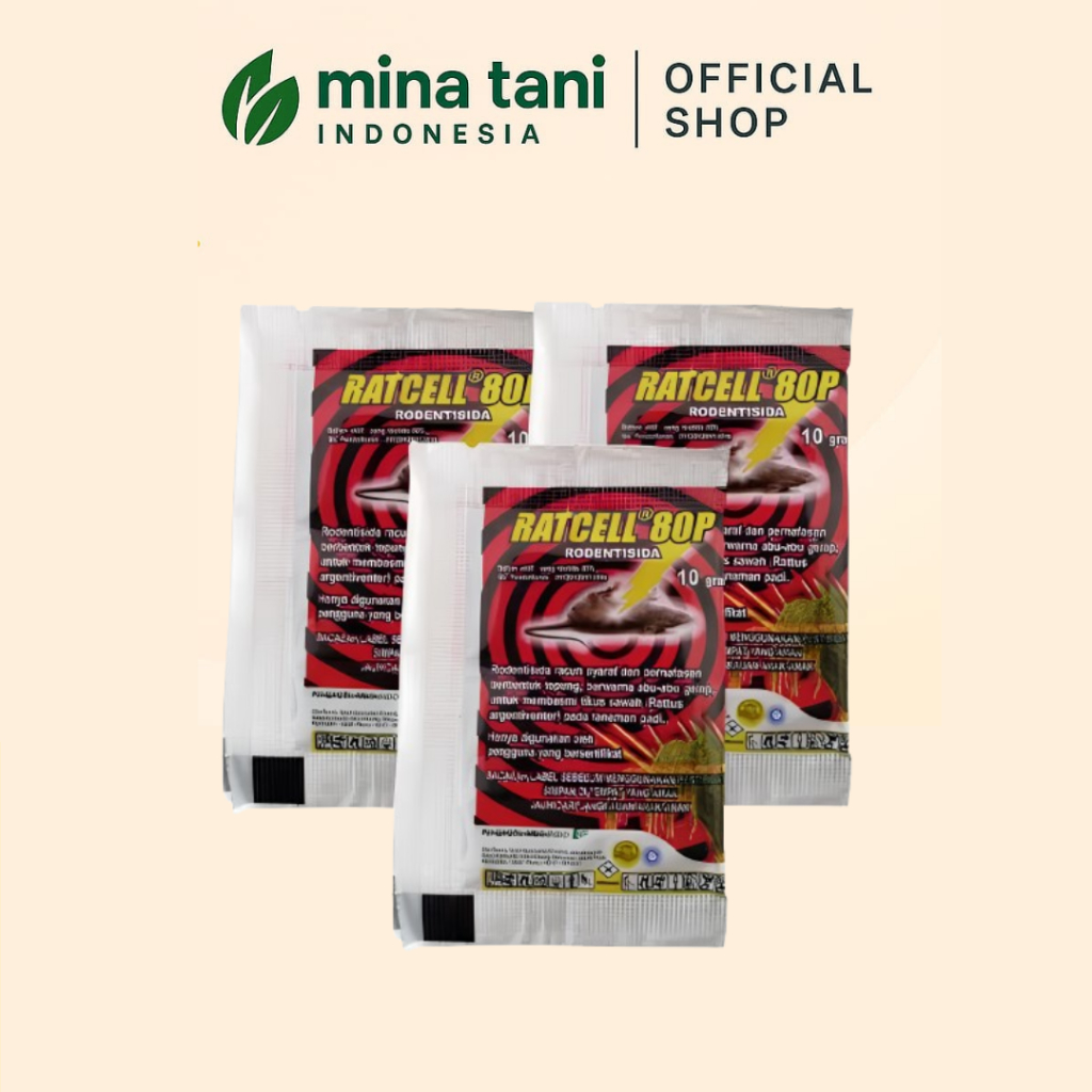 RATCELL 80P Rodentisida Racun Tikus 10 Gram