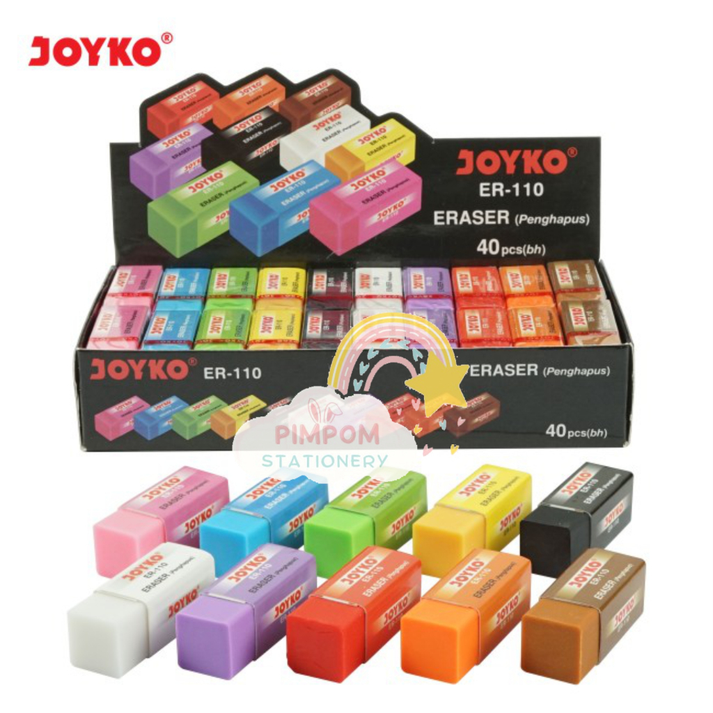 

Penghapus Pensil Joyko Warna Warni Bebas Debu ER110