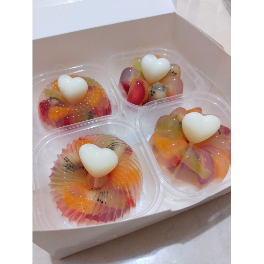 

hampers puding petite buah isi 4
