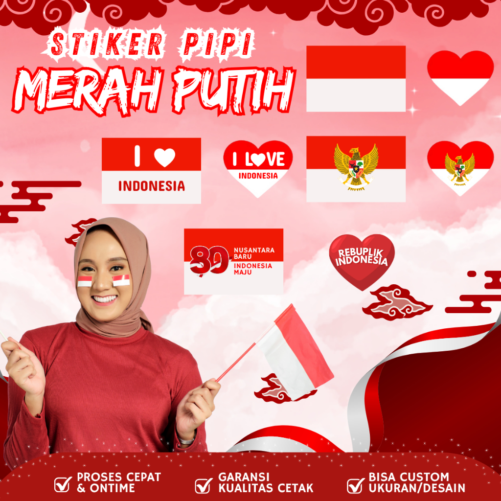 

Stiker pipi merah putih 100 pcs sudah di potong