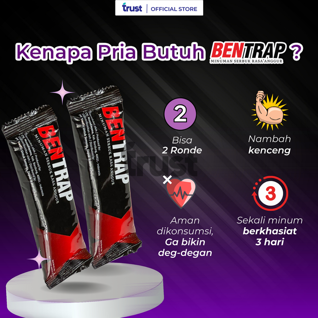 Bentrap Ekonomis - 2 sachet / New Upgrade Formula / Rasa Anggur