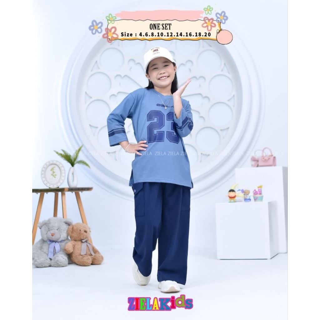 [ORY ZIELA]SET CELANA BASEBOLL ANAK PEREMPUAN/ONE SET CARGO ANAK PEREMPUAN ORY ZIELA/SET LEVIS ANAK 