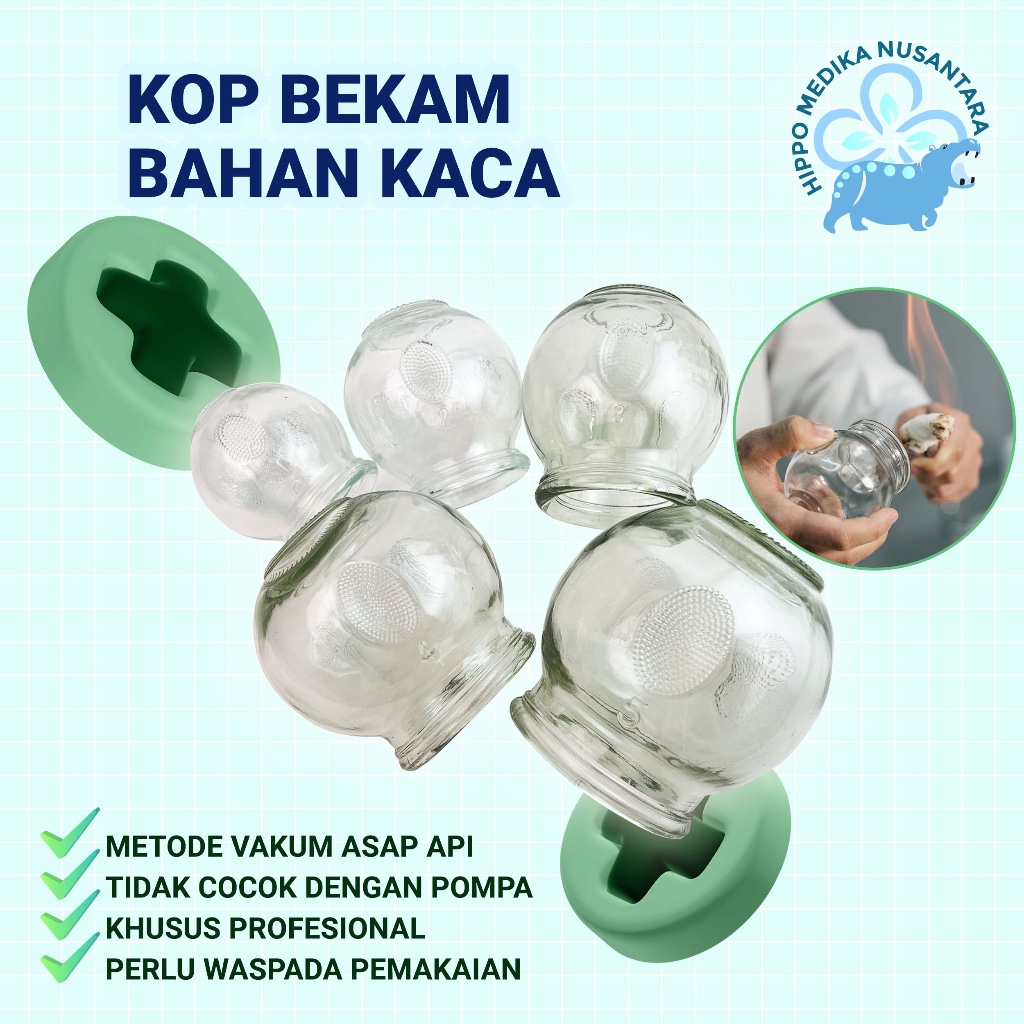 *ReadyStock* KOP BEKAM BAHAN KACA METODE VAKUM ASAP API #bekamkaca#terapikesehatan#khususprofesional