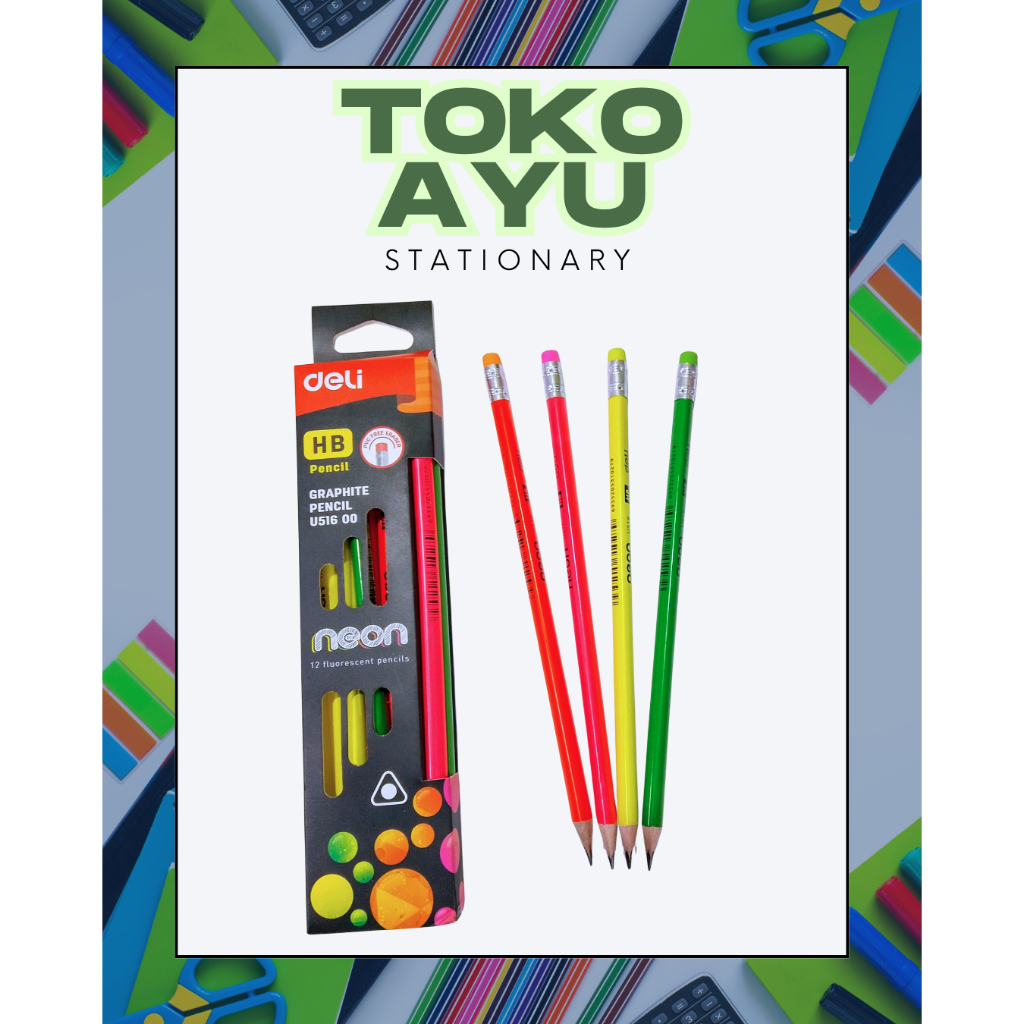 

Pensil HB Deli Grafik pensil HB Mix warna isi 12 pcs