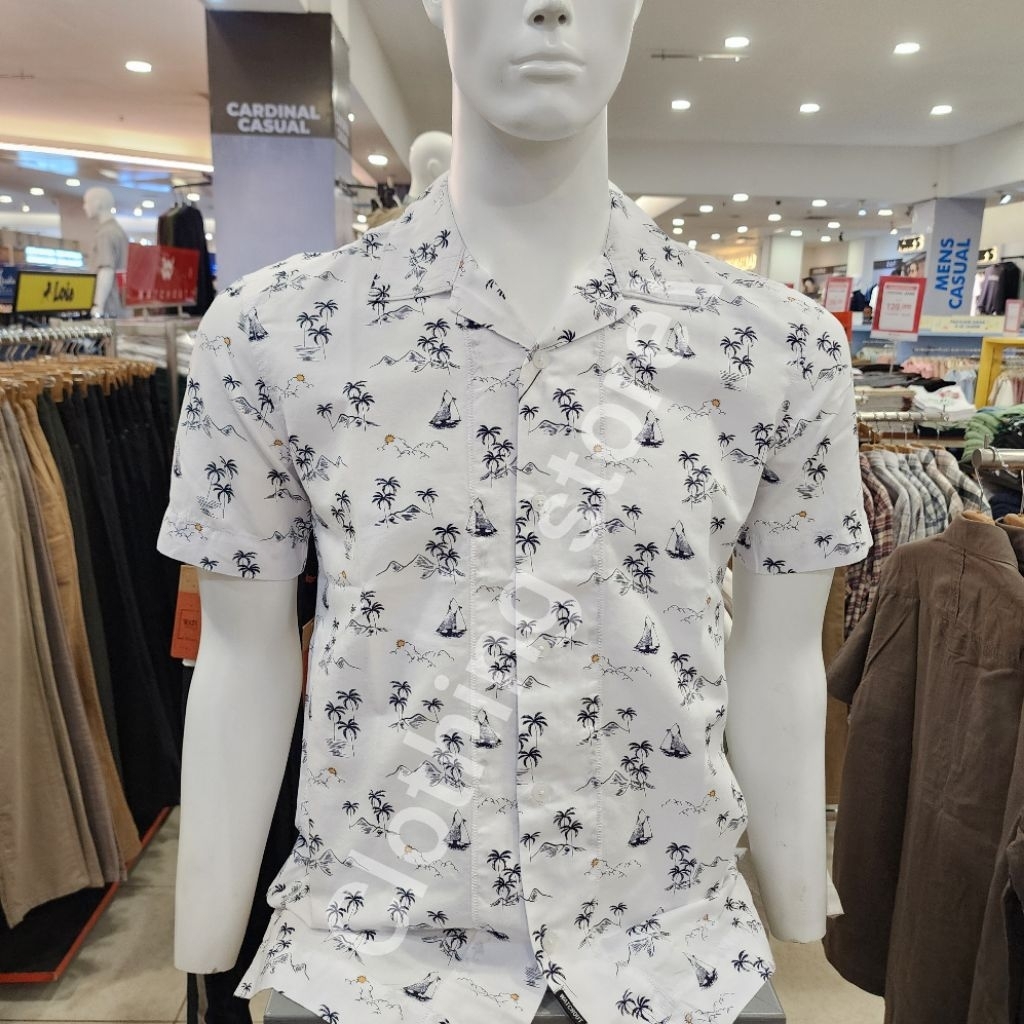 WATCHOUT JEANS ORIGINAL kemeja pria lengan pendek putih JS502520802 live M