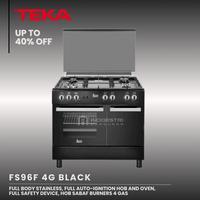 Kompor Gas Freestanding TEKA FS96F 4G BLACK / Freestanding Cooker TEKA / Kompor dengan Oven TEKA