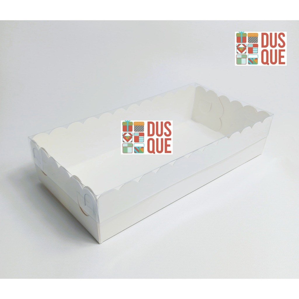 

Dus Kotak Kue Ivory Laminasi Putih Polos 11x22x5cm Laminasi Ivory Premium 11 x 22 x 5 Tutup Mika Full (10 Pcs)