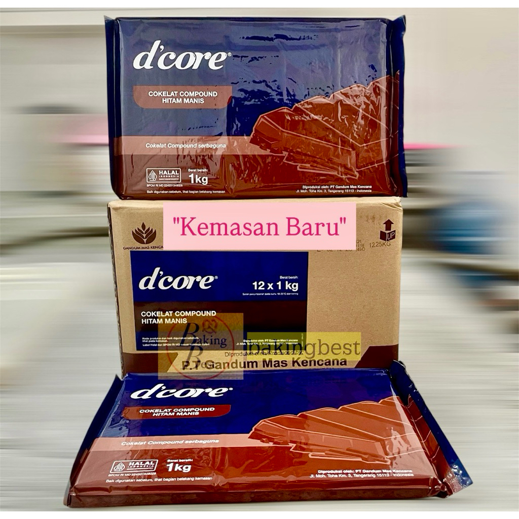 

Coklat Compound D'Core 1 kg Ekonomis Halal BPOM RI . Dcore Colatta Coklat Hitam Manis Kue & Makanan