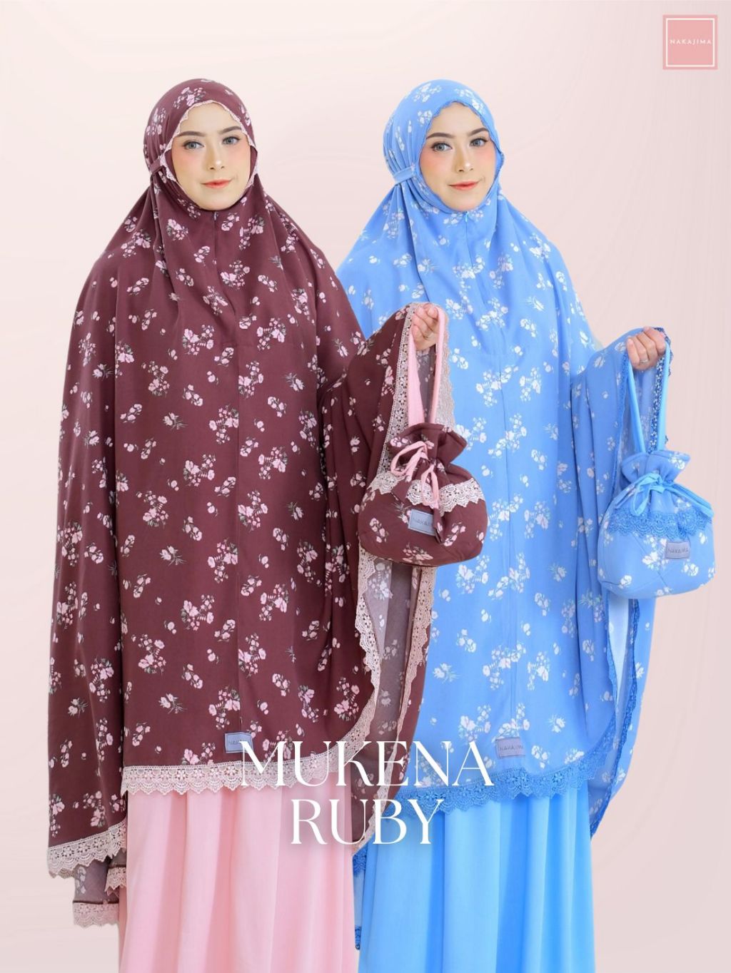 Nakajima - Mukena Katun Rayon Ruby Series | Adem, Motif Cantik, Harian & Kado