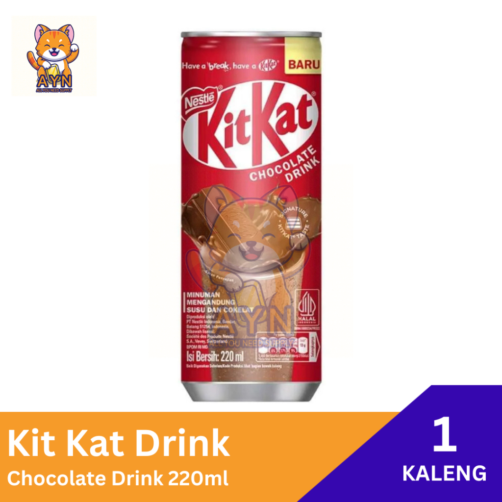 

Kitkat Kit Kat Chocolate Drink 220 ml [ 1 kaleng ]