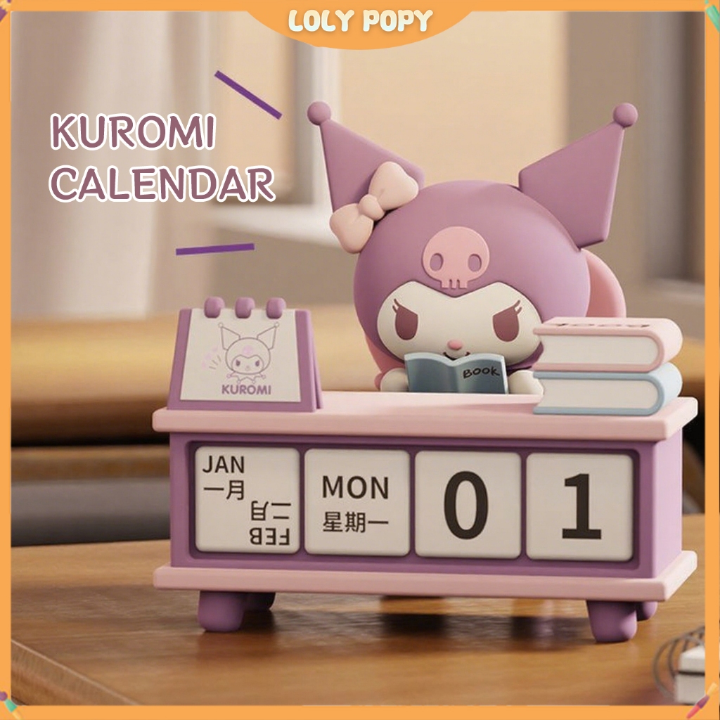 

Kalender Mini Meja Kuromi Sanrio Kalender Abadi Imut dengan Desain Lucu untuk Dekorasi Dan Koleksi