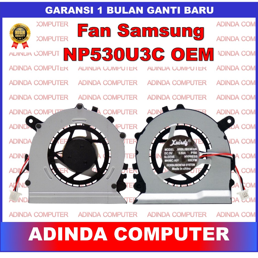 Fan Kipas Cooling Fan Samsung NP530 NP530U3C 530U3B 535U3C 540U3C 532U3 OEM