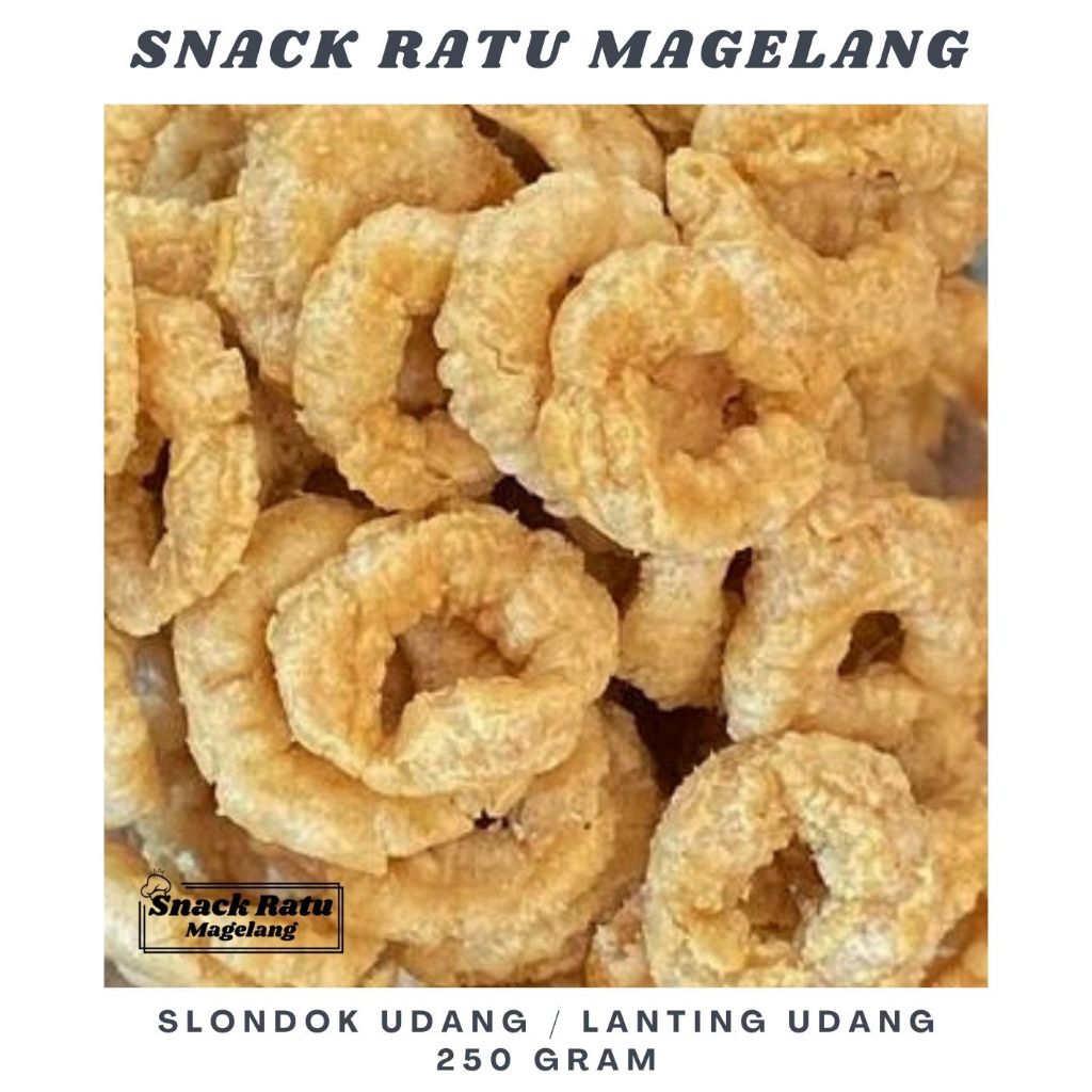 

[250gr] Slondok Udang - Lanting Udang Original Cemilan Gurih dan Renyah | Snack Ratu Magelang
