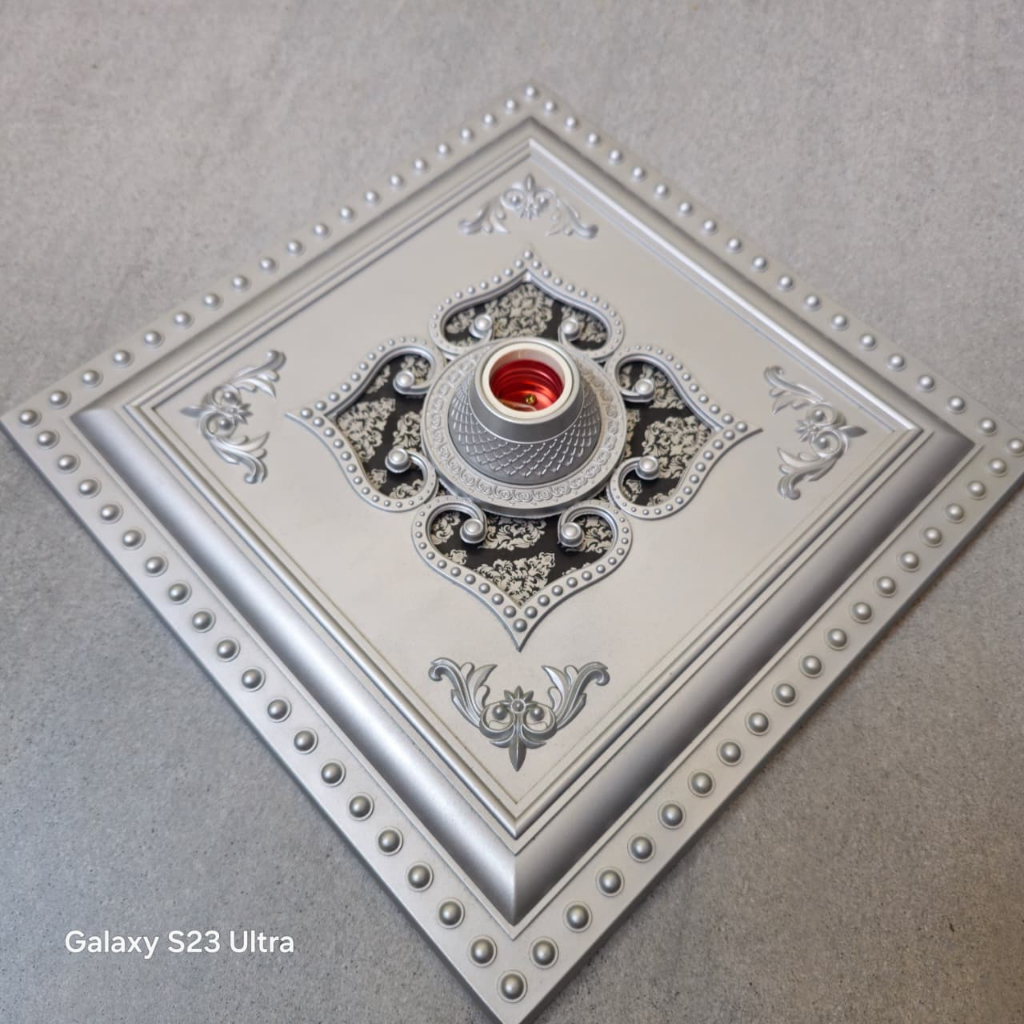 Fitting Hias Plafon Gypsum 30 cm Ornamen Plafon Gypsum PVC/GRC Fiting/ Fitting Lampu Ornamen fitting