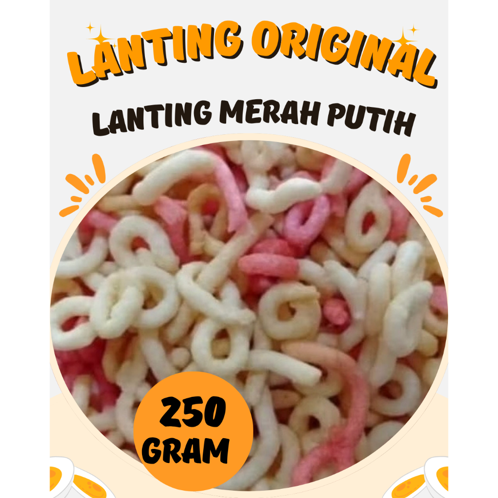 

Lanting Merah Putih Lanting Singkong Original Klanting Lanting Kebumen Bumbu 250 Gram