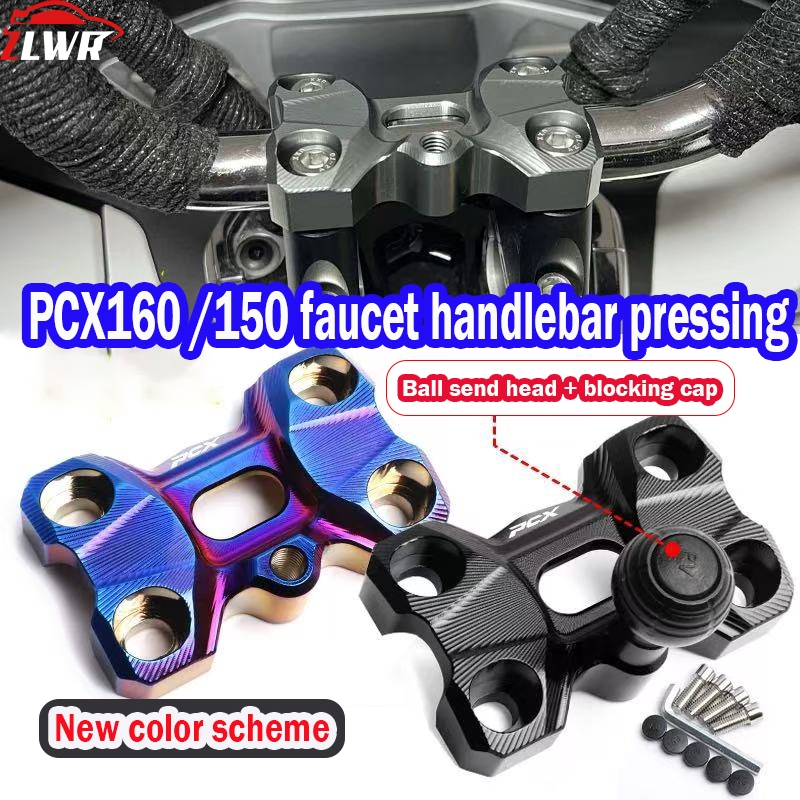 ZLWR 2018-2024 Raiser stang PCX 160  PCX 150 alumunium cnc kode dekoratif penutup stang keran Dapat 