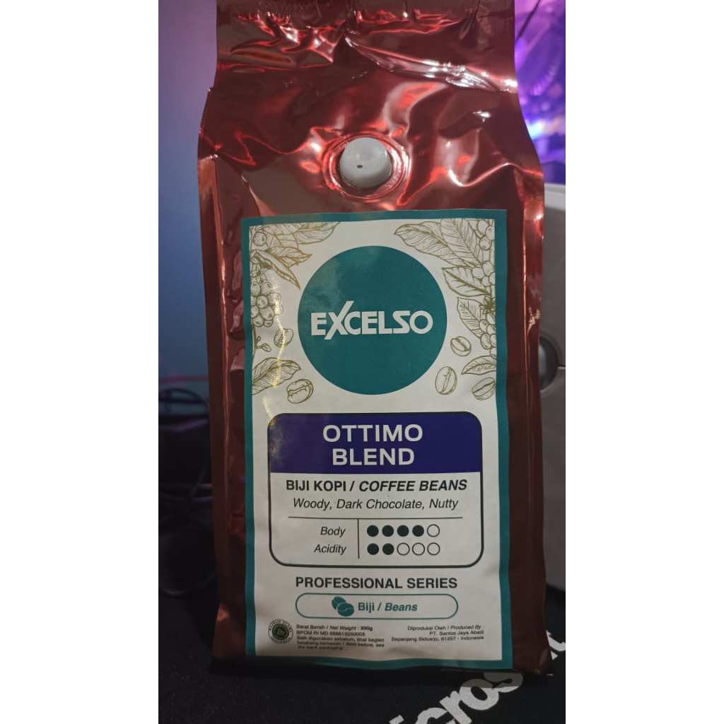 

Biji Kopi Excelso Ottimo 250 gram House Blend 60% Arabika + 40% Robusta Coffee Beans