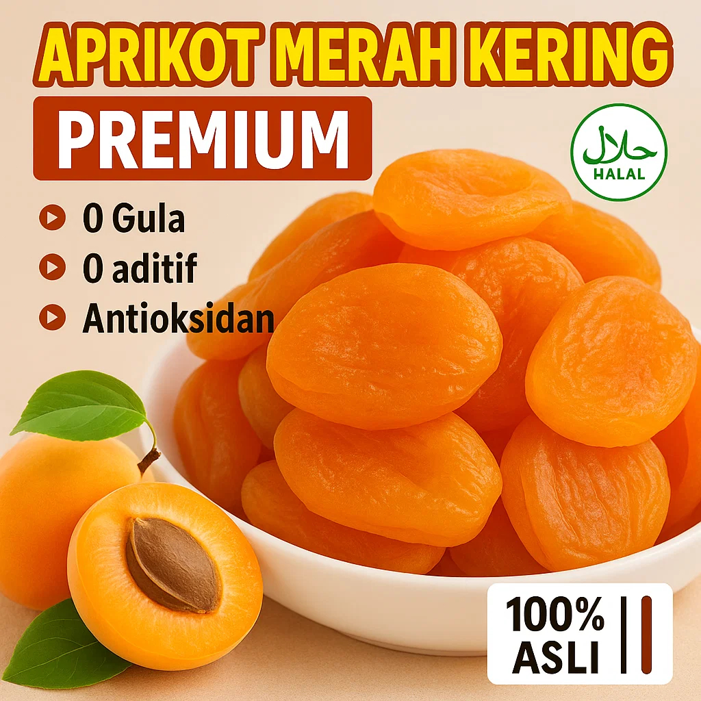

✨Beli 1 Gratis 1✨Kering Red Apricot Alami Tanpa Tambah / Kering Apricot Khas Xinjiang / Aprikot Kering 250 Gram / Dried Apricot Premium Organic Paradise/Aprikot Kering Asli Cemilan Sehat / Aprikot Kering Premium Buah Yang Diawetkan