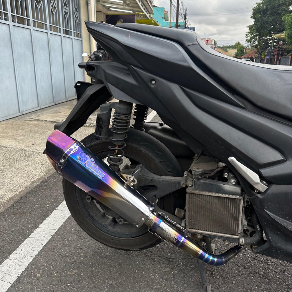 KNALPOT VILLAN RX3 FULL STAINLESS FULLSYSTEM AEROX NMAX VARIO PCX ADV