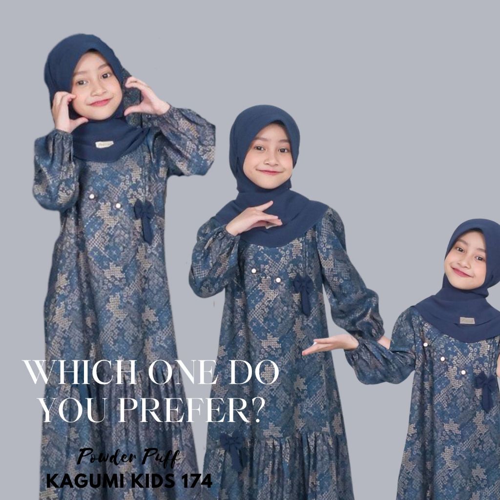 BAJU DRESS PESTA ANAK GAMIS ANAK ETHICA KAGUMI KIDS 174 POWDER PUFF