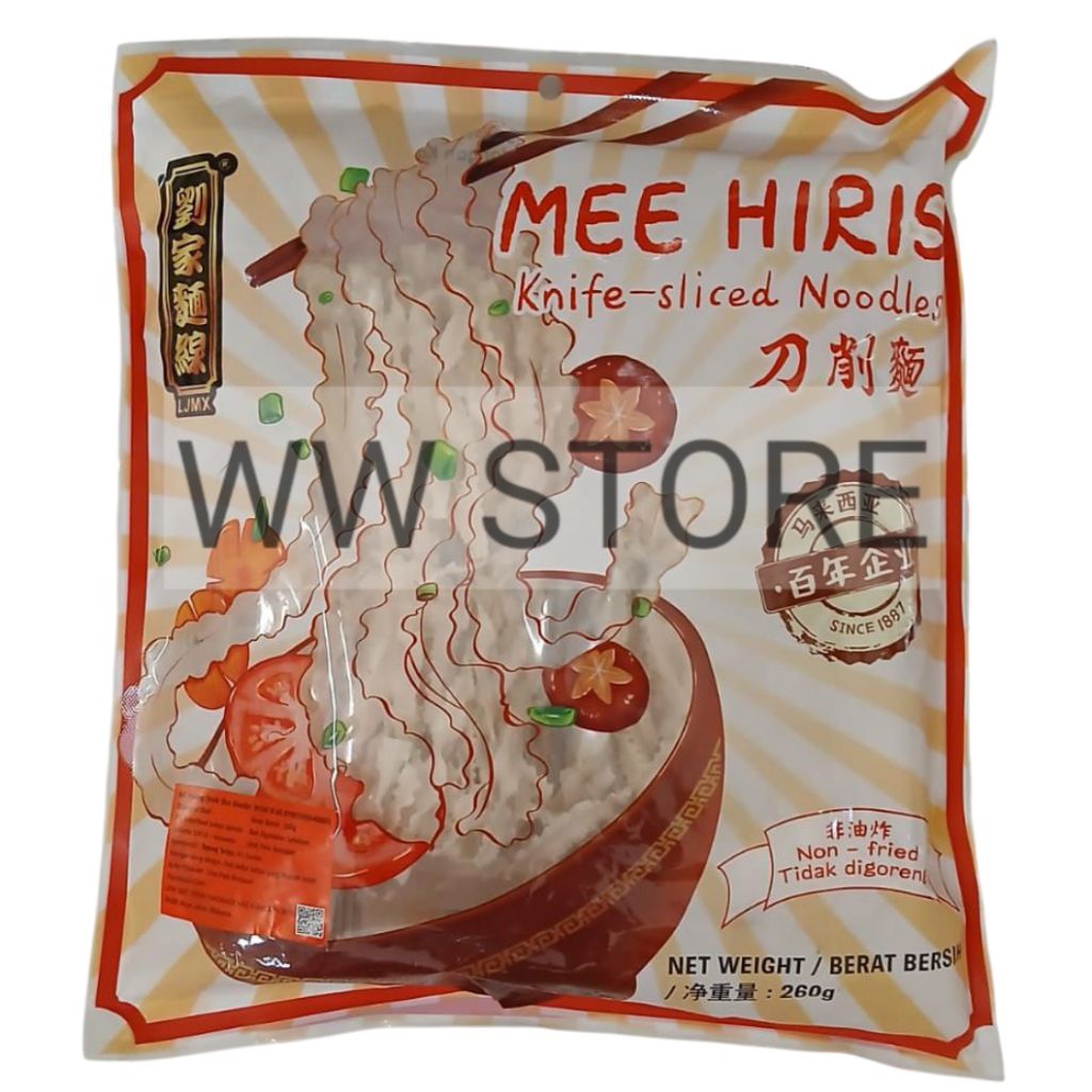 

Mi mie kering Tidak Digoreng Tanpa Bahan Tambahan Pengawet LJMX MEE HIRIS Knife - Sliced Slice Noodle Noodles 260g