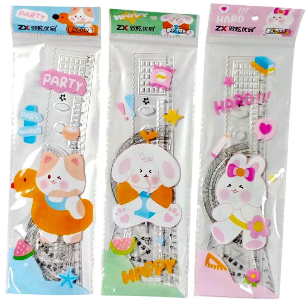 

Penggaris Set ZX-012 (isi4)/Penggaris Fancy 4 in 1