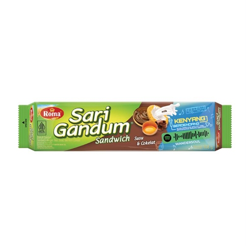 

Biskuit Roma Sari Gandum Cokelat/Kacang 108 gr @1pcs