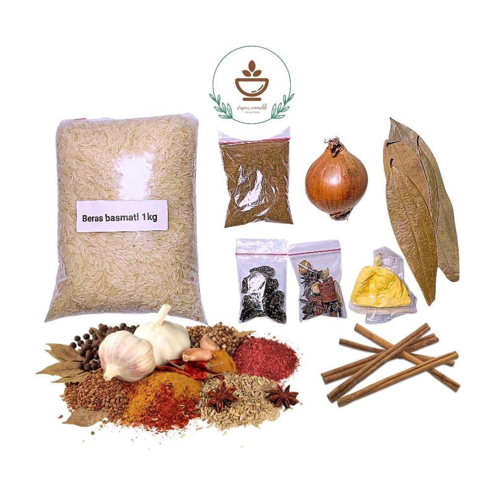 

bumbu instan Nasi Kebuli enak dan wangi plus beras basmati 1kg gratis rempah