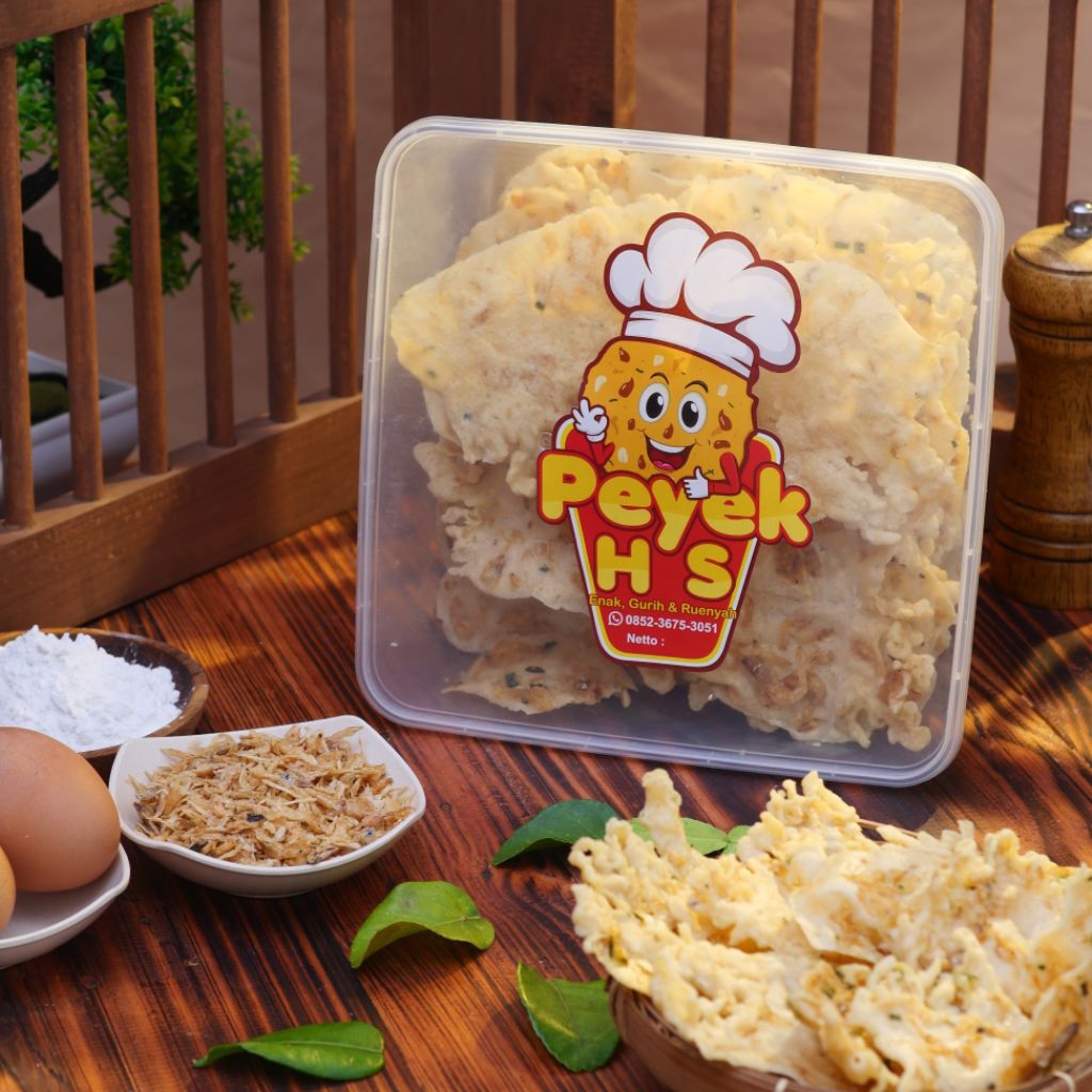 

PEYEK HS - Rempeyek Varian Udang Rebon ( Toples 3000 ml ) LARGE, Enak, Gurih, & renyah