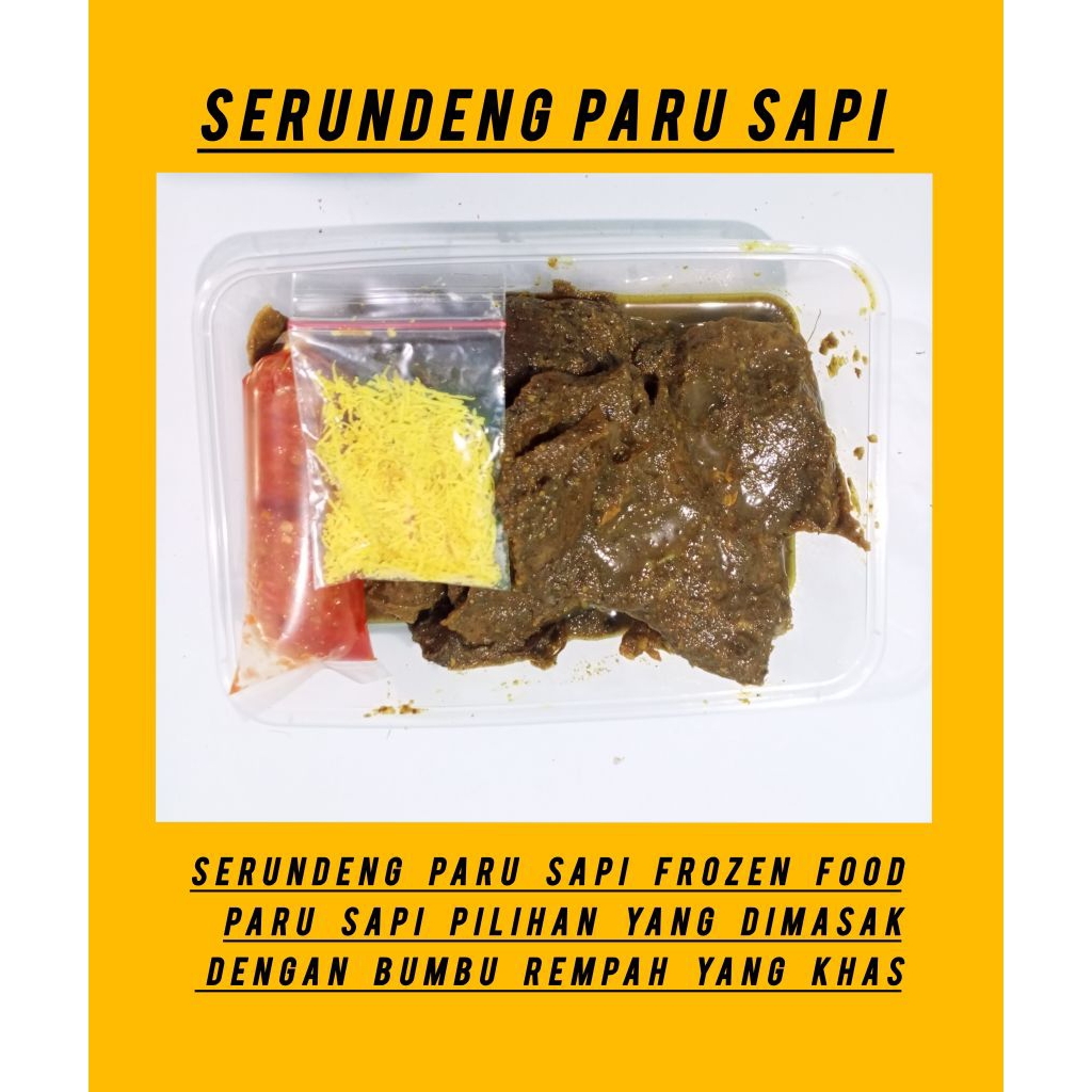 

SERUNDENG PARU SAPI 400gram