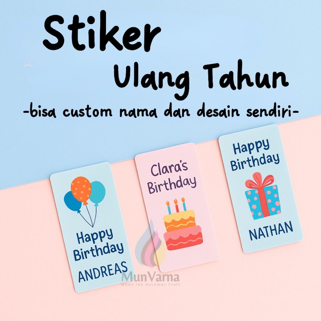 

Stiker Ulang Tahun Custom – Bisa custom Nama & Tema Bebas (Sticker Cromo Bontax)