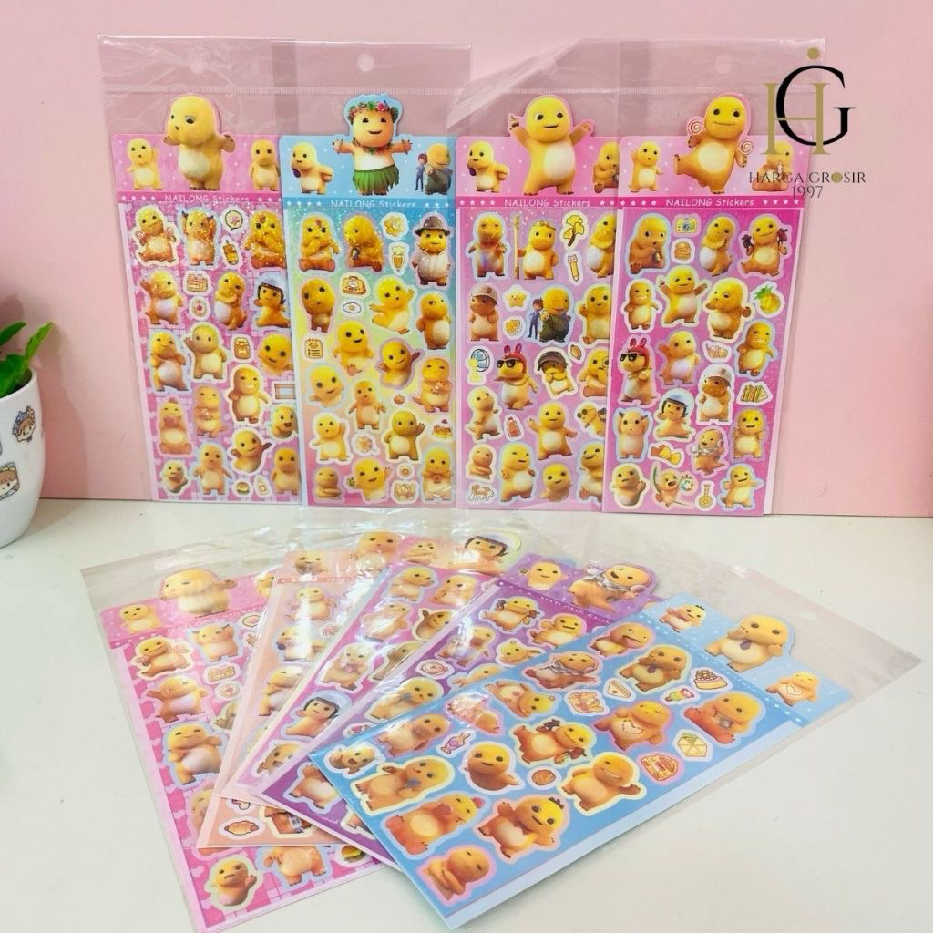 

Stiker 1 LEMBAR NAILONG DINO sticker Jurnal lucu imut souvernir