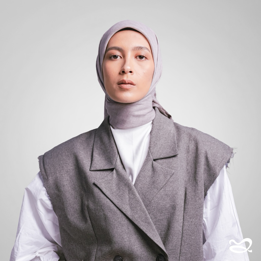 Hijab Voal Premium | Segi Empat 120 x 120 cm | Grey